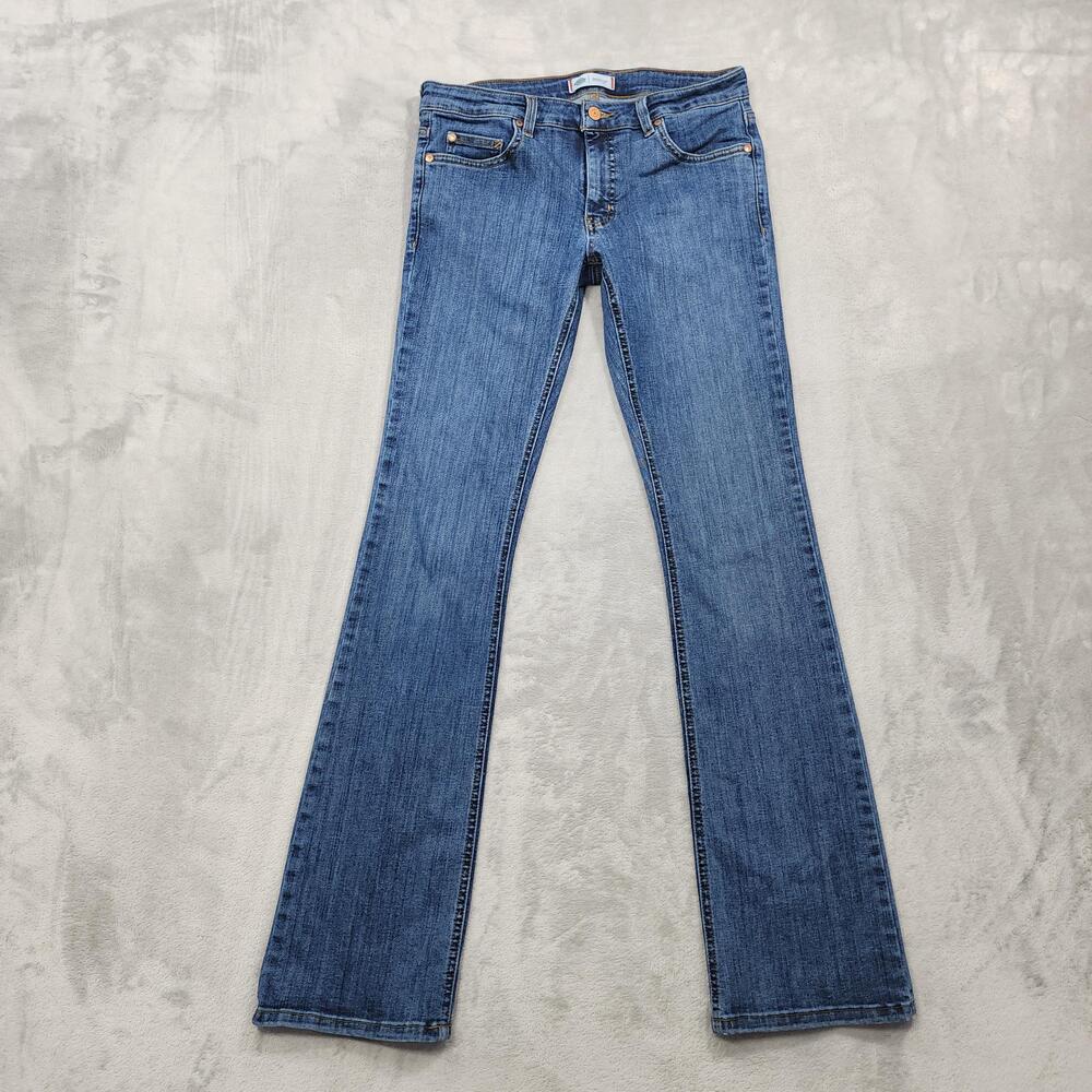 Dickies Jeans Womens 4 Blue Medium Wash Mid Rise Bootcut Stretch Denim Casual